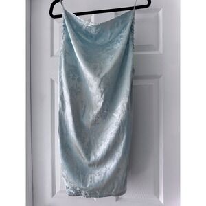 Satin Mini Dress Floral Print Spaghetti Straps Party Cocktail Dress Large‎